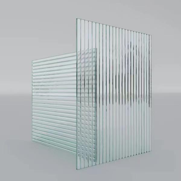 Translucent Refractive Patterned Glass Partition Door Bathroom Decorative Art Designed Building